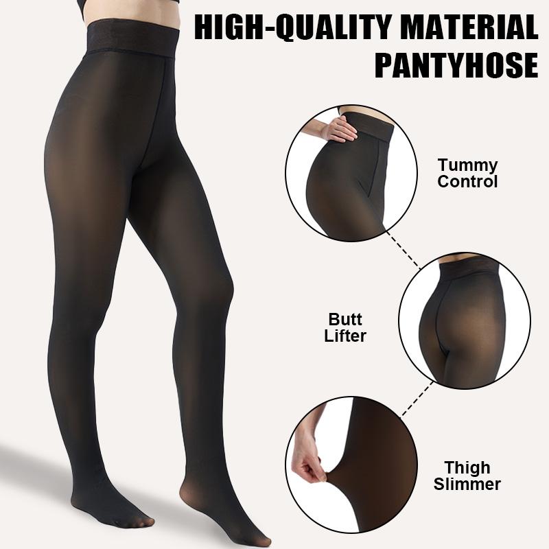 VRCÔMFY Fleece-Lined Leggings for Women - Winter Warm Thick Tights & Opaque Pantyhose