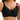 VRCÔMFY black wireless bra with sheer mesh panel detailing and adjustable straps | Modern minimalist design offering sleek contour fit and customizable support
