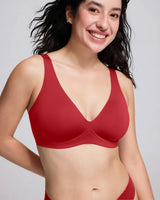 VRCÔMFY Vivid Bloom V-Neck Wireless Bra - Comfort & Lift for Women (VB)