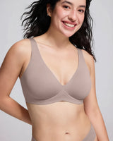 VRCÔMFY Vivid Bloom V-Neck Wireless Bra - Comfort & Lift for Women (VB)