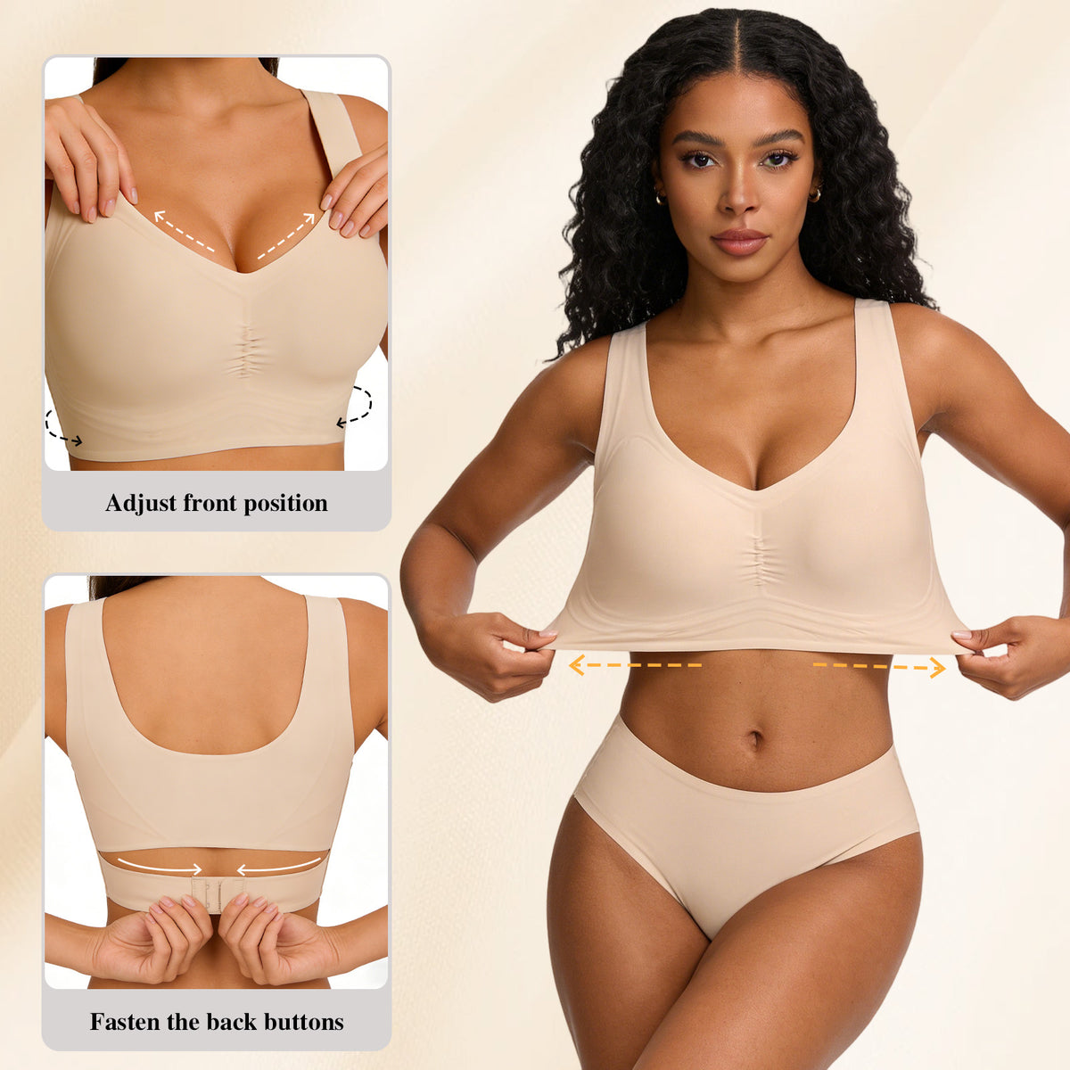 VRCÔMFY Ultra-Comfort Seamless Wireless Bra for Everyday Wear（OTB）
