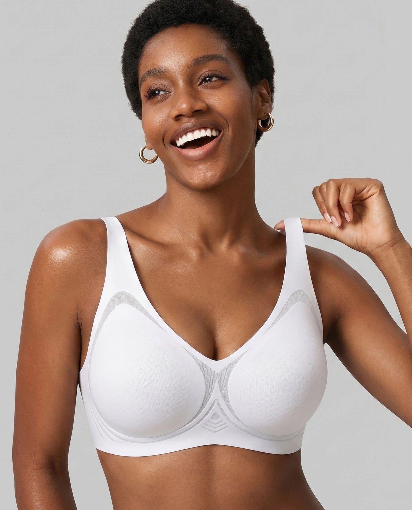 VRCÔMFY AirEase™ Deep V Wireless Bralette – Ultra-Breathable Everyday Comfort