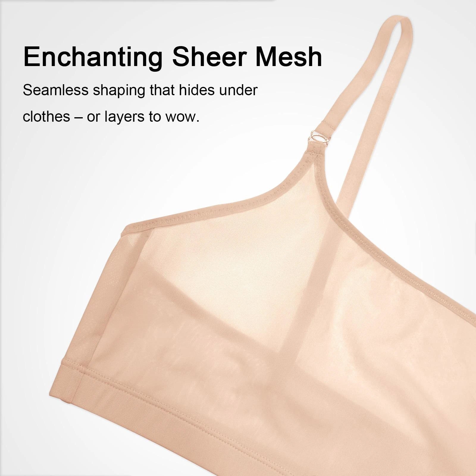 VRCÔMFY Sheer Mesh Wireless Bra | Lightweight Unlined Bralette