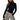 Fashion-forward ensemble featuring a black turtleneck fitted top paired with leopard print jeans | Bold personality and contemporary edge in statement street style