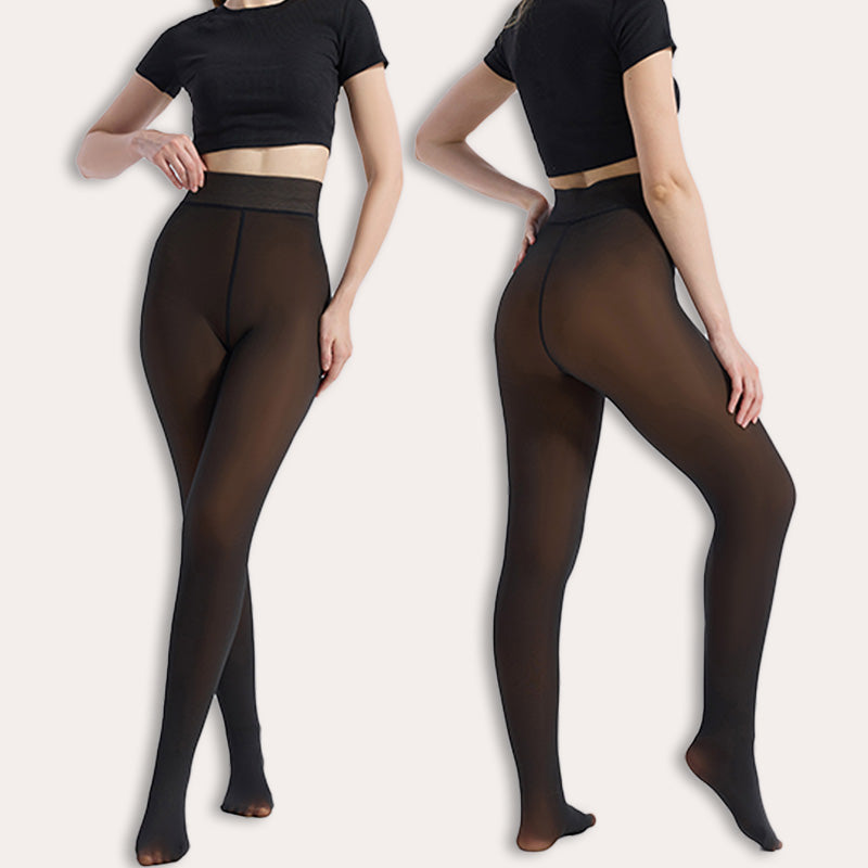 VRCÔMFY Fleece-Lined Leggings for Women - Winter Warm Thick Tights & Opaque Pantyhose