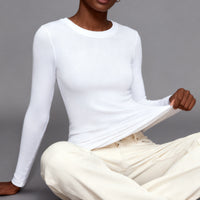VRCÔMFY Women's Slim Fit Ribbed Long Sleeve Top