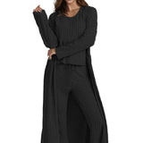 VRCÔMFY Women's 3-Piece Knit Loungewear Set