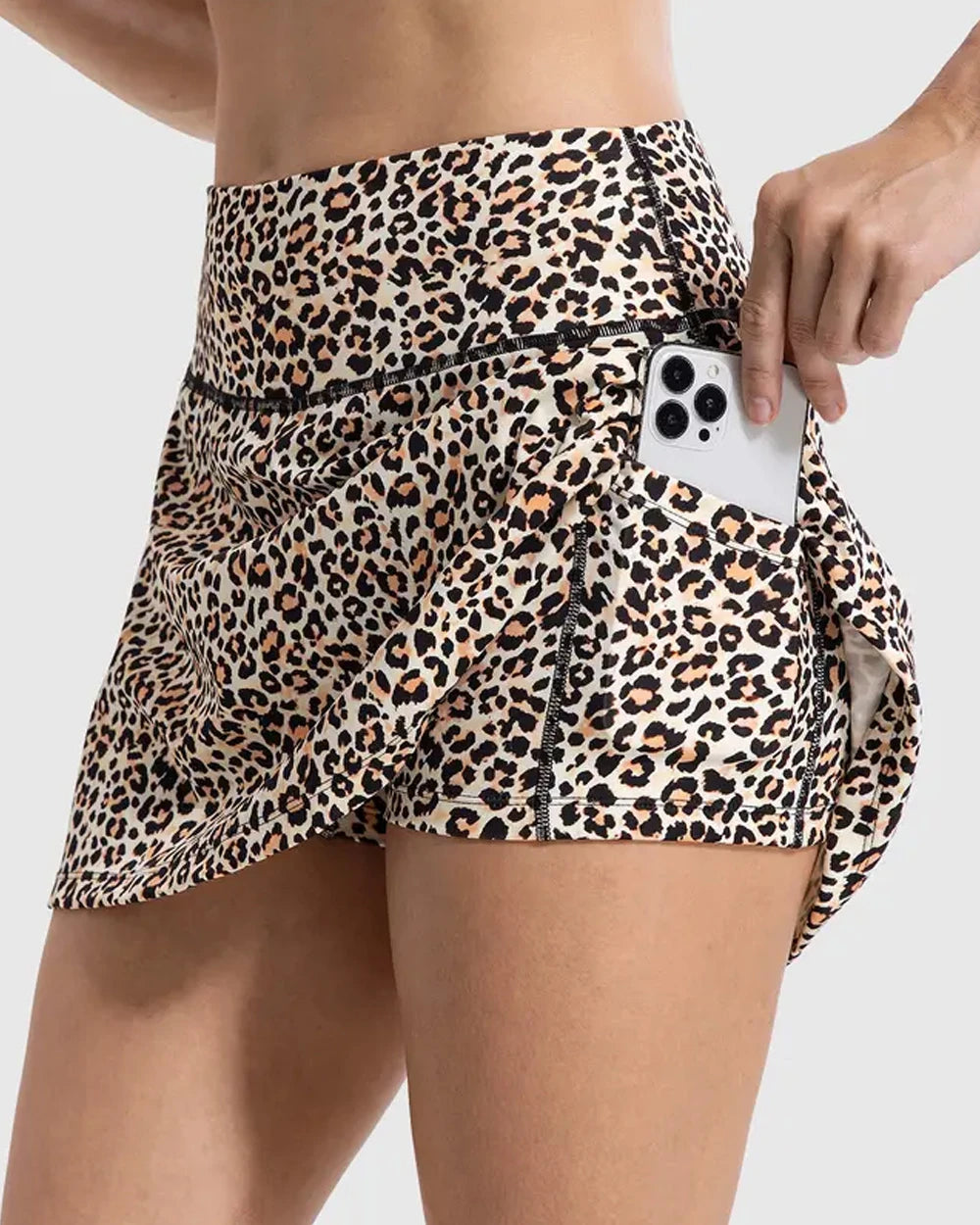 VRCÔMFY Women's High-Waisted Tennis Skorts with Pockets