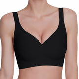 Black bra on a white background