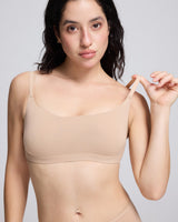 VRCÔMFY Women's Seamless Wireless Bralette – Scoop Neck Comfort Bra