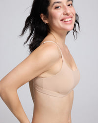 VRCÔMFY Women's Seamless Wireless Bralette – Scoop Neck Comfort Bra