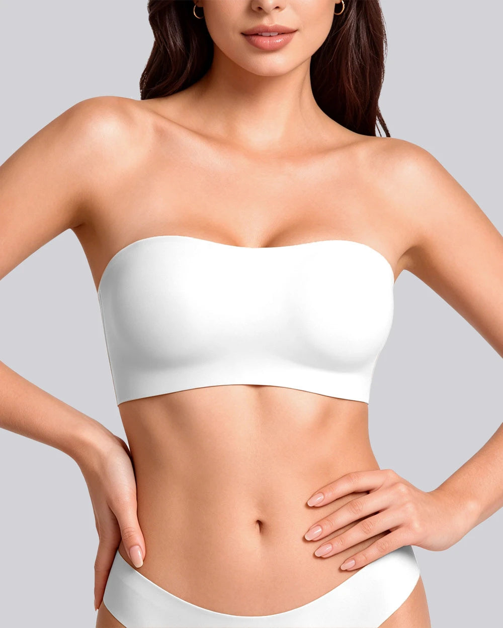 VRCÔMFY Strapless Seamless Bandeau Bra – Wireless, Non-Slip Comfort(BH)
