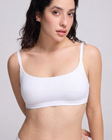 VRCÔMFY Women's Seamless Wireless Bralette – Scoop Neck Comfort Bra