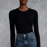 VRCÔMFY Women's Slim Fit Ribbed Long Sleeve Top