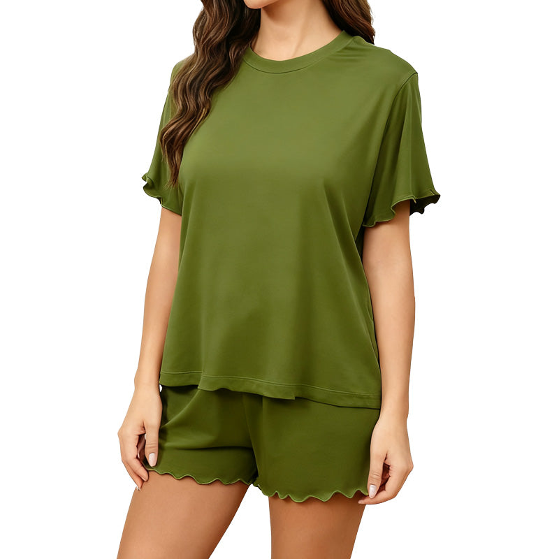 VRCÔMFY Women’s New Zealand Merino Wool Pajama Set