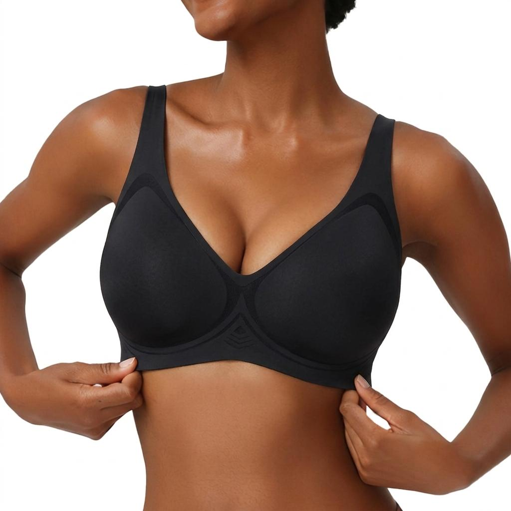 VRCÔMFY AirEase™ Deep V Wireless Bralette – Ultra-Breathable Everyday Comfort