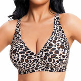 VRCÔMFY Vivid Bloom V-Neck Wireless Bra - Comfort & Lift for Women (VB)