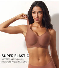 VRCOMFY Super Elastic Supportive Bralette - Nude Wireless Bra - Soft Fabric For All-Day Comfort & Breast Stabilization