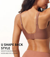 VRCOMFY Smooth Back Bralette - Nude U Shape Back Style - Hook And Eye Closure For Adjustable Fit