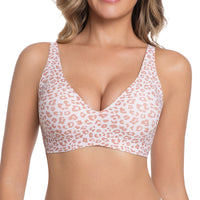VRCÔMFY Vivid Bloom V-Neck Wireless Bra - Comfort & Lift for Women (VB)