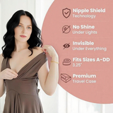 VRCOMFY Nipple Covers - Nipple Shield Tech, No Shine, Invisible (A - DD), Premium Travel Case
