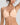 VRCÔMFY nude wireless bra with deep V neckline, front closure, soft padded cups, and seamless support for a natural everyday fit