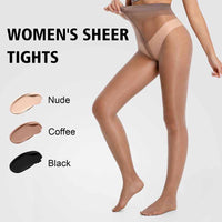 VRCÔMFY Women's Sheer High-Waisted Control Top Tights