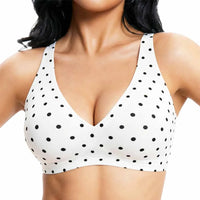 VRCÔMFY Vivid Bloom V-Neck Wireless Bra - Comfort & Lift for Women (VB)
