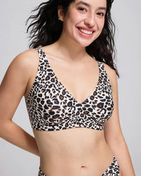VRCÔMFY Vivid Bloom V-Neck Wireless Bra - Comfort & Lift for Women (VB)