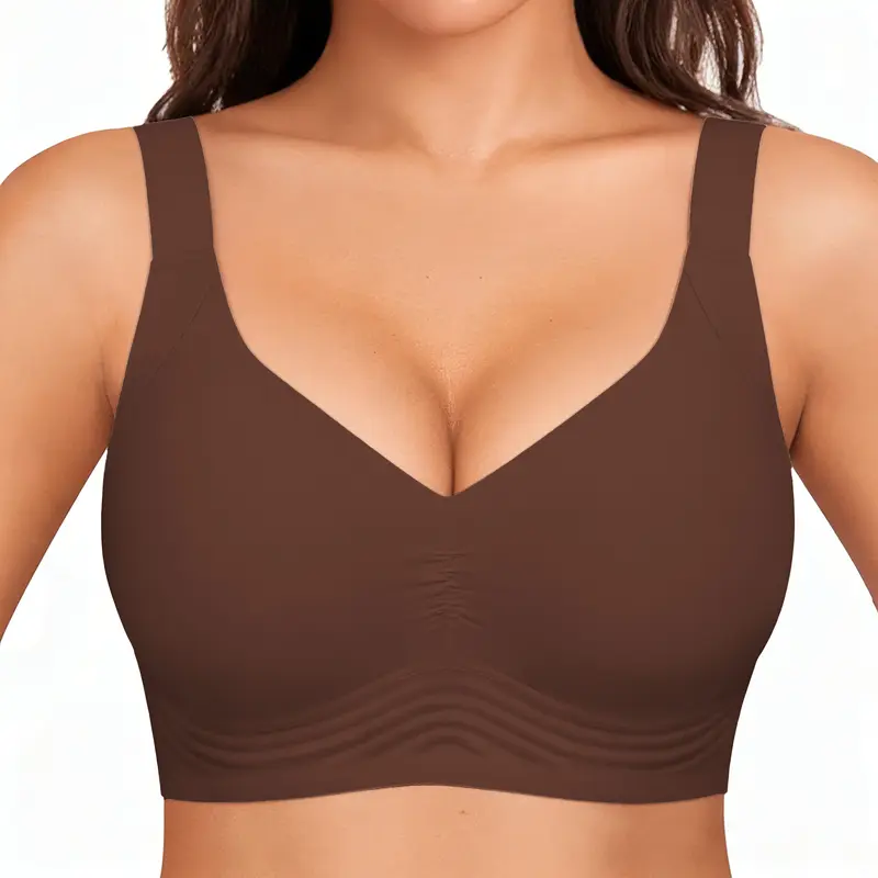 Brown bra on a white background