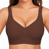 Brown bra on a white background