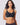 VRCÔMFY women's black underwire bra with scalloped lace-inspired edges, textured cups and supportive design, photographed on a light gray studio background.