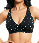 VRCÔMFY Vivid Bloom V-Neck Wireless Bra - Comfort & Lift for Women (VB)