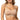 Beige bra worn by a model on a white background