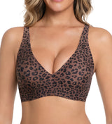 VRCOMFY Jelly Wireless Bra Deep V Push Up SeamlessT-Shirt Comfortable Plunge No UnderwireBras with Adjustable Straps Everyday Bras