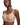 A woman wearing a seamless, molded-shape bra in a light beige shade, shown from the chest up against a plain white background.