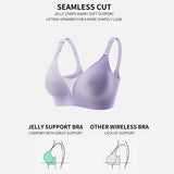 VRCOMFY Women's Lavender Seamless Wireless Bra with Jelly Strip Support & Lifting Design