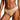Beige bikini bottom worn by a person on a white background