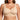 Beige bra worn by a model on a white background